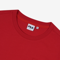 Fila Small Logo Pocket - Miesten Poolopaita - TummanPunainen | FI-24316